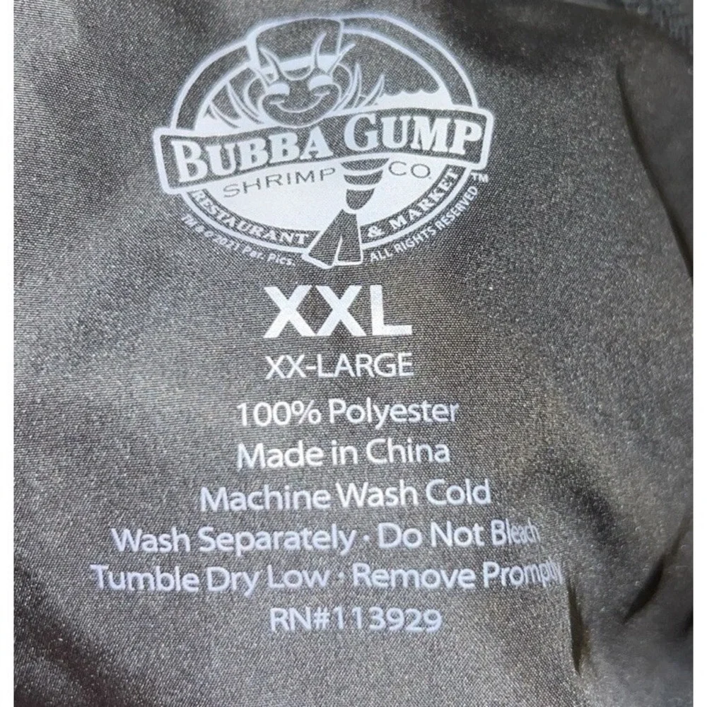 Bubba Gump Las Vegas Green Camo‎ Zip windbreaker hood jacket Mens Sz XXL 2XL New